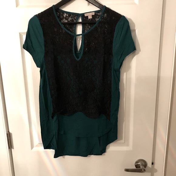 Green Lace Blouse-Size M - Picture 1 of 5